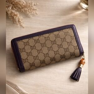 Gucci GG Canvas Continental Zip Around Wallet